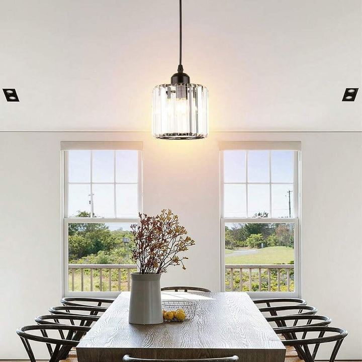 GlanzKüche: Lampada a sospensione in vetro nero moderna – decorativa ed energeticamente efficiente per isole cucina e aree pranzo