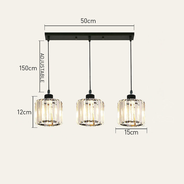 GlanzKüche: Lampada a sospensione in vetro nero moderna – decorativa ed energeticamente efficiente per isole cucina e aree pranzo