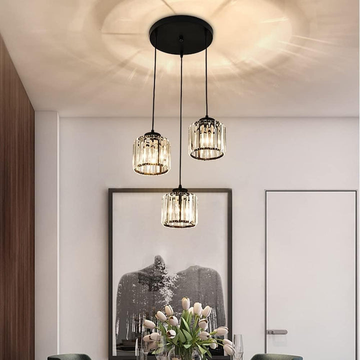 GlanzKüche: Lampada a sospensione in vetro nero moderna – decorativa ed energeticamente efficiente per isole cucina e aree pranzo