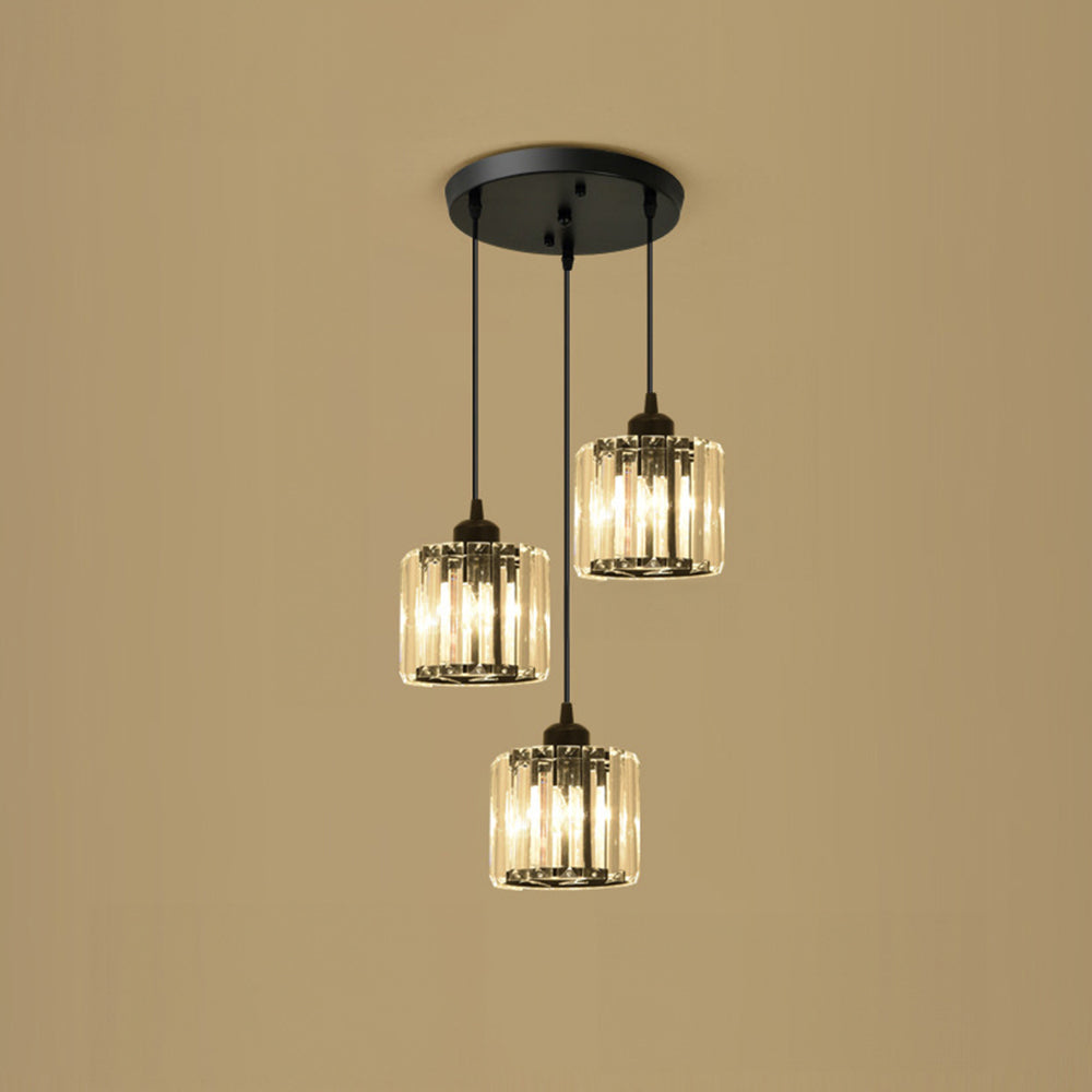 GlanzKüche: Lampada a sospensione in vetro nero moderna – decorativa ed energeticamente efficiente per isole cucina e aree pranzo