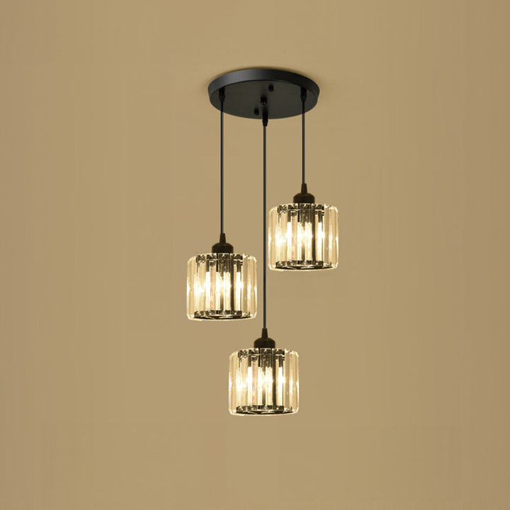 GlanzKüche: Lampada a sospensione in vetro nero moderna – decorativa ed energeticamente efficiente per isole cucina e aree pranzo