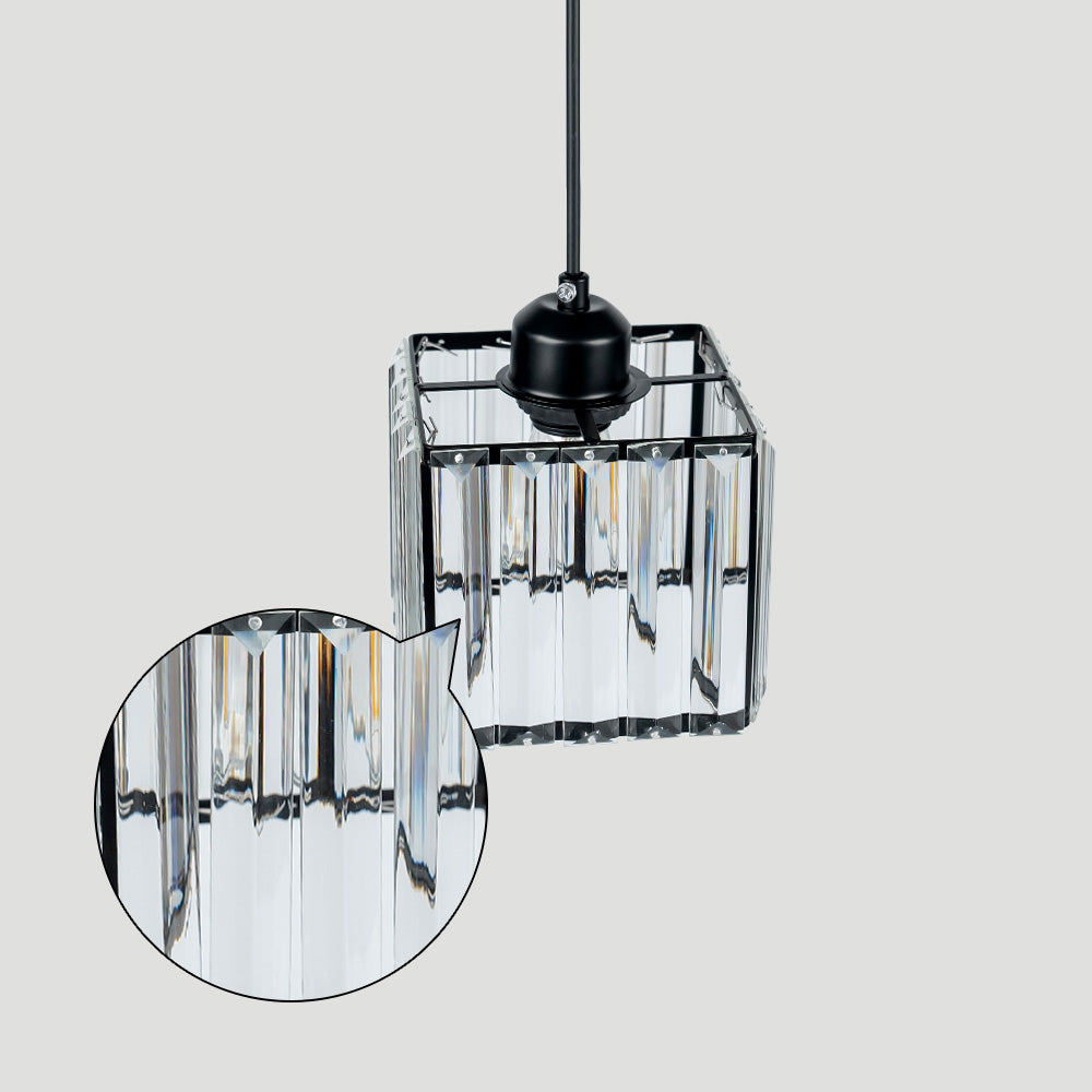 GlanzKüche: Lampada a sospensione in vetro nero moderna – decorativa ed energeticamente efficiente per isole cucina e aree pranzo