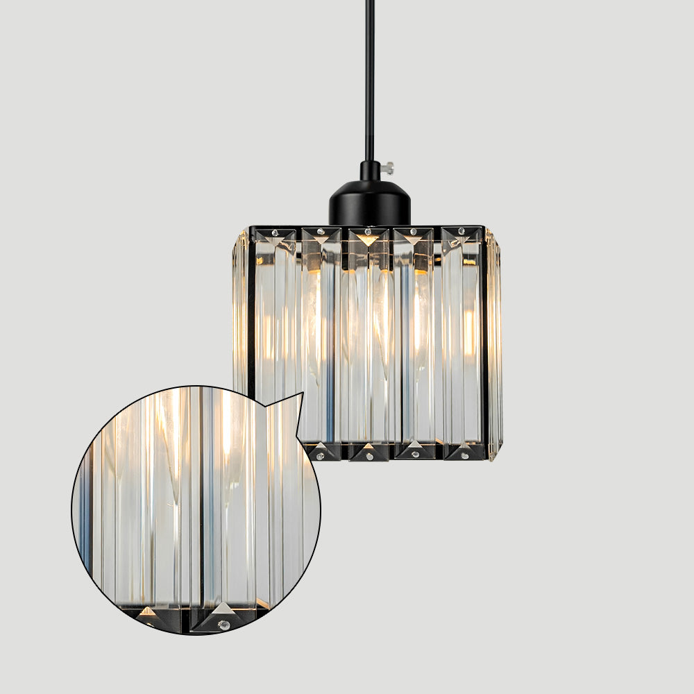 GlanzKüche: Lampada a sospensione in vetro nero moderna – decorativa ed energeticamente efficiente per isole cucina e aree pranzo