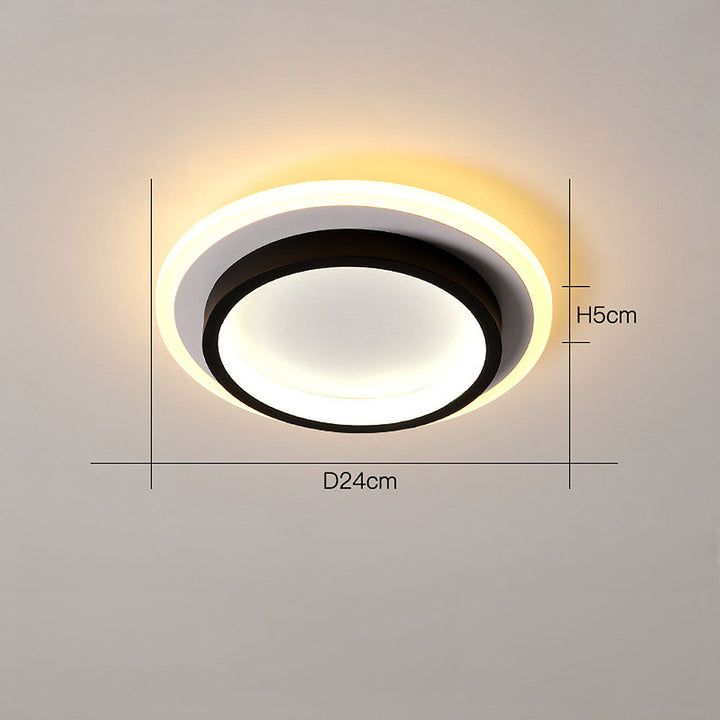 GlanzMetall: Moderno lampadario LED rotondo – decorativo ed efficiente dal punto di vista energetico per corridoi e aree living