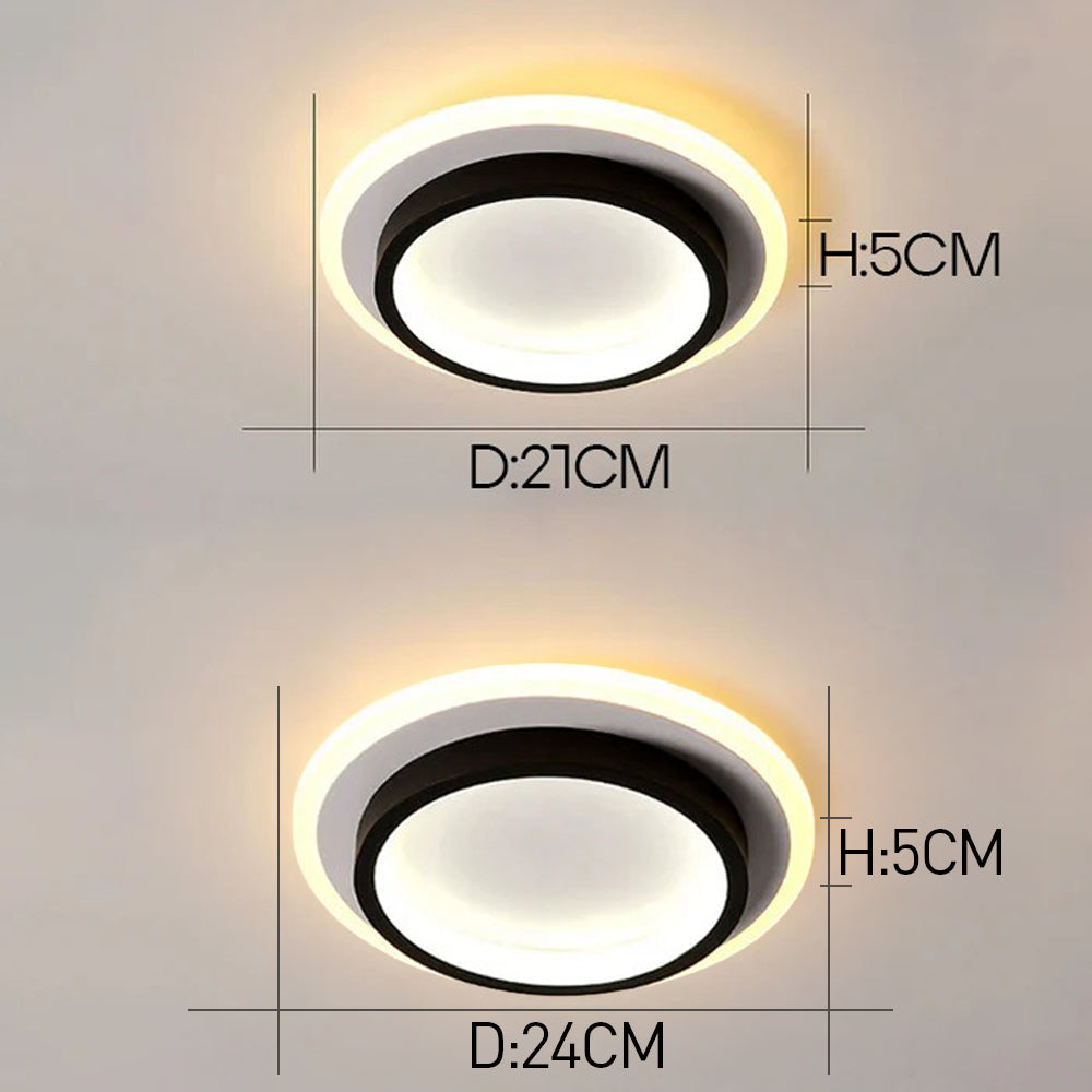 GlanzMetall: Moderno lampadario LED rotondo – decorativo ed efficiente dal punto di vista energetico per corridoi e aree living