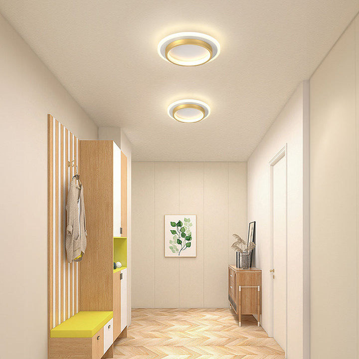GlanzMetall: Moderno lampadario LED rotondo – decorativo ed efficiente dal punto di vista energetico per corridoi e aree living