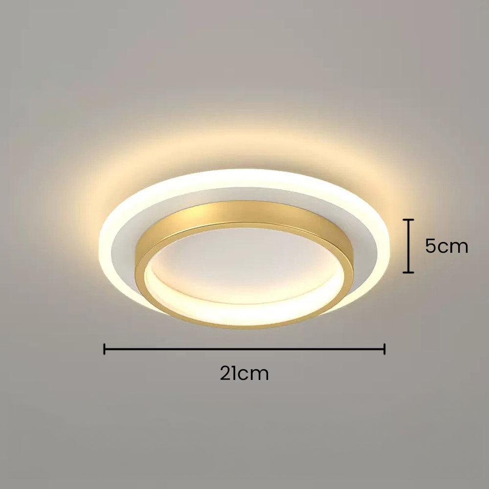 GlanzMetall: Moderno lampadario LED rotondo – decorativo ed efficiente dal punto di vista energetico per corridoi e aree living