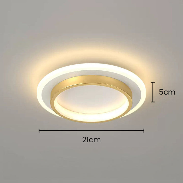 GlanzMetall: Moderno lampadario LED rotondo – decorativo ed efficiente dal punto di vista energetico per corridoi e aree living