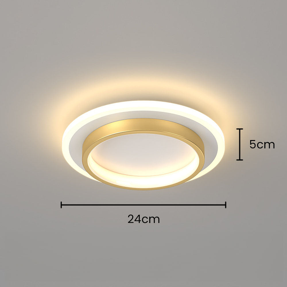 GlanzMetall: Moderno lampadario LED rotondo – decorativo ed efficiente dal punto di vista energetico per corridoi e aree living