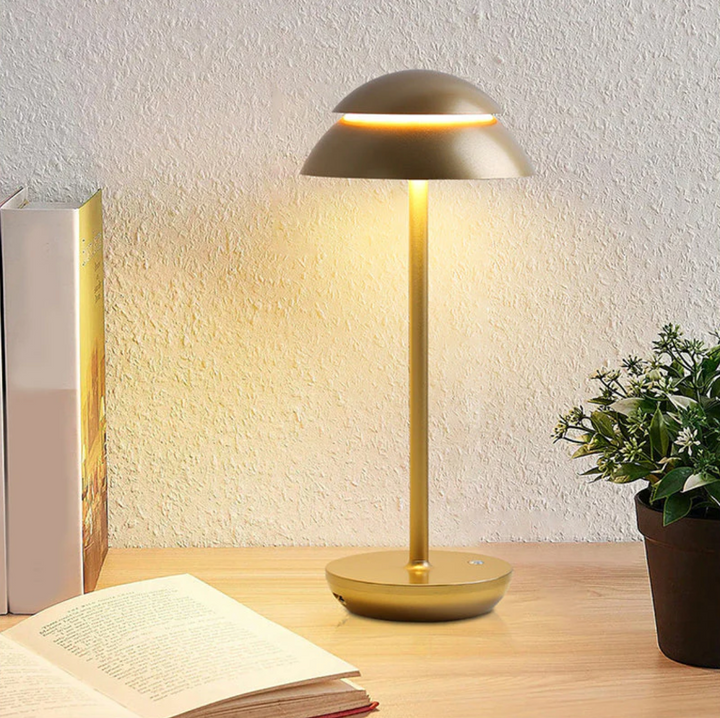 GlanzPilz: Lampada da tavolo LED moderna ricaricabile – Senza fili, dimmerabile e ricaricabile con funzione touch