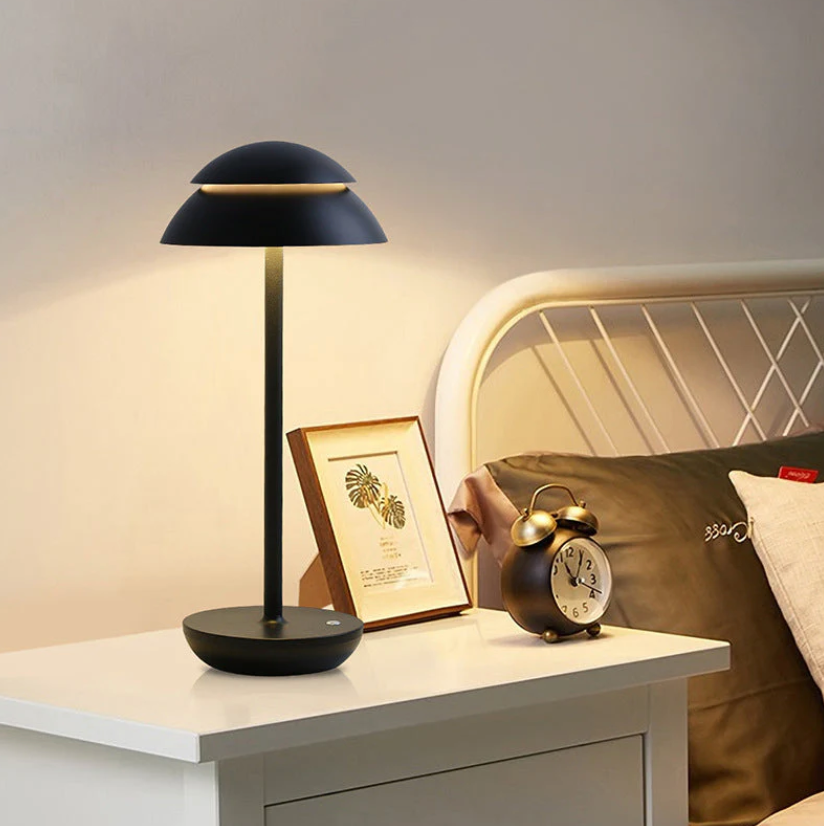 GlanzPilz: Lampada da tavolo LED moderna ricaricabile – Senza fili, dimmerabile e ricaricabile con funzione touch