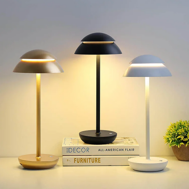 GlanzPilz: Lampada da tavolo LED moderna ricaricabile – Senza fili, dimmerabile e ricaricabile con funzione touch
