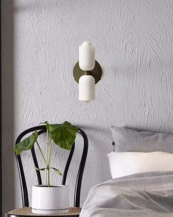 GlanzSphäre: Applique moderna – lampada a sfera in vetro doppio con luce calda, decorativa per camera da letto e soggiorno