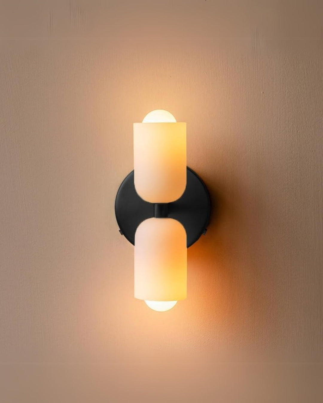 GlanzSphäre: Applique moderna – lampada a sfera in vetro doppio con luce calda, decorativa per camera da letto e soggiorno