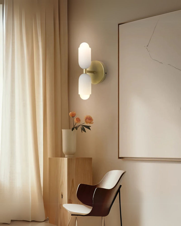 GlanzSphäre: Applique moderna – lampada a sfera in vetro doppio con luce calda, decorativa per camera da letto e soggiorno
