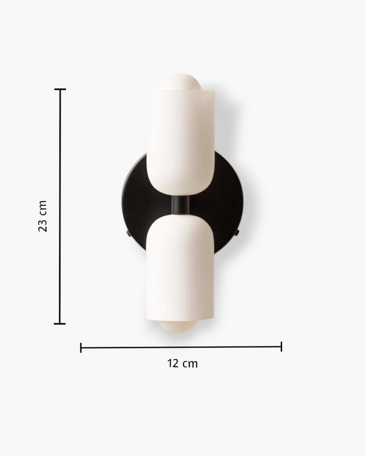 GlanzSphäre: Applique moderna – lampada a sfera in vetro doppio con luce calda, decorativa per camera da letto e soggiorno