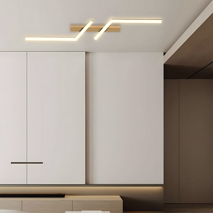 GlanzStreifen: Lampada da soffitto LED allungata semplice – decorativa ed efficiente dal punto di vista energetico per cucina e corridoio
