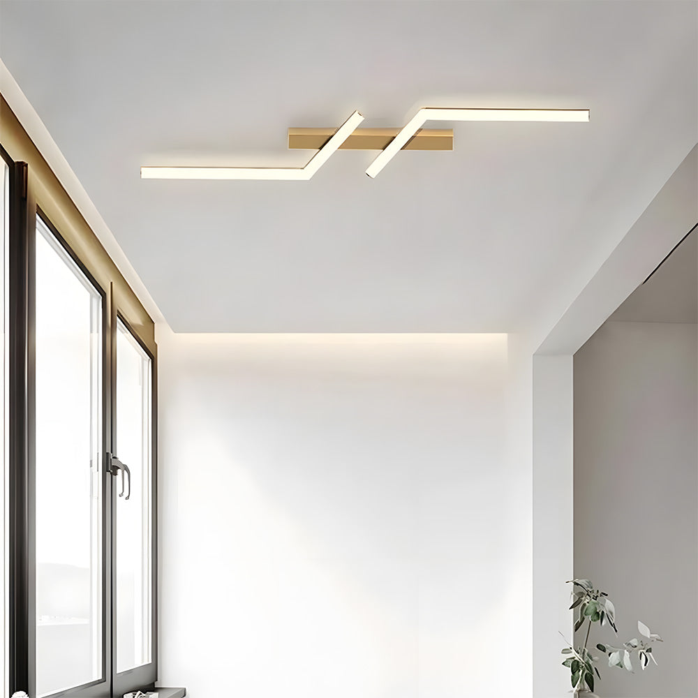 GlanzStreifen: Lampada da soffitto LED allungata semplice – decorativa ed efficiente dal punto di vista energetico per cucina e corridoio