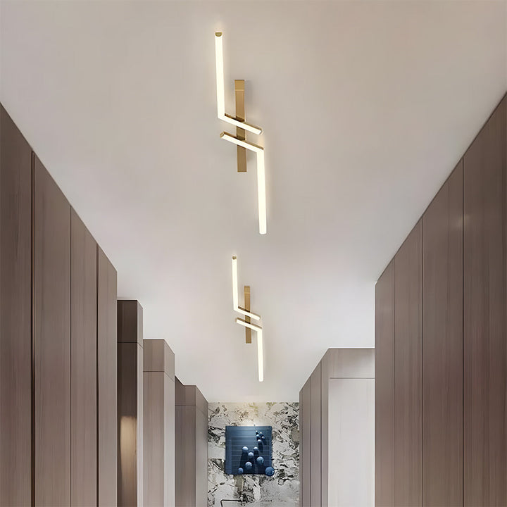 GlanzStreifen: Lampada da soffitto LED allungata semplice – decorativa ed efficiente dal punto di vista energetico per cucina e corridoio