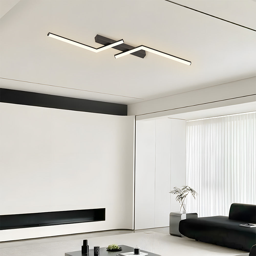 GlanzStreifen: Lampada da soffitto LED allungata semplice – decorativa ed efficiente dal punto di vista energetico per cucina e corridoio