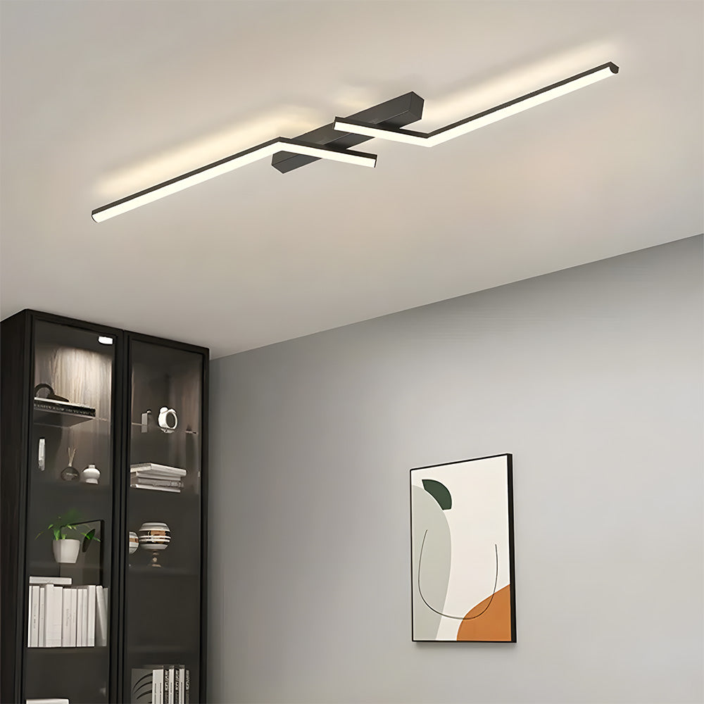 GlanzStreifen: Lampada da soffitto LED allungata semplice – decorativa ed efficiente dal punto di vista energetico per cucina e corridoio