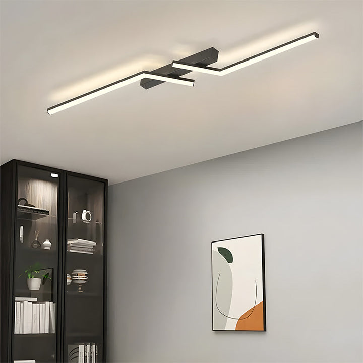 GlanzStreifen: Lampada da soffitto LED allungata semplice – decorativa ed efficiente dal punto di vista energetico per cucina e corridoio