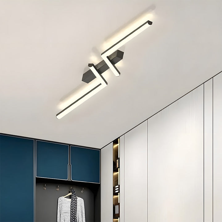 GlanzStreifen: Lampada da soffitto LED allungata semplice – decorativa ed efficiente dal punto di vista energetico per cucina e corridoio
