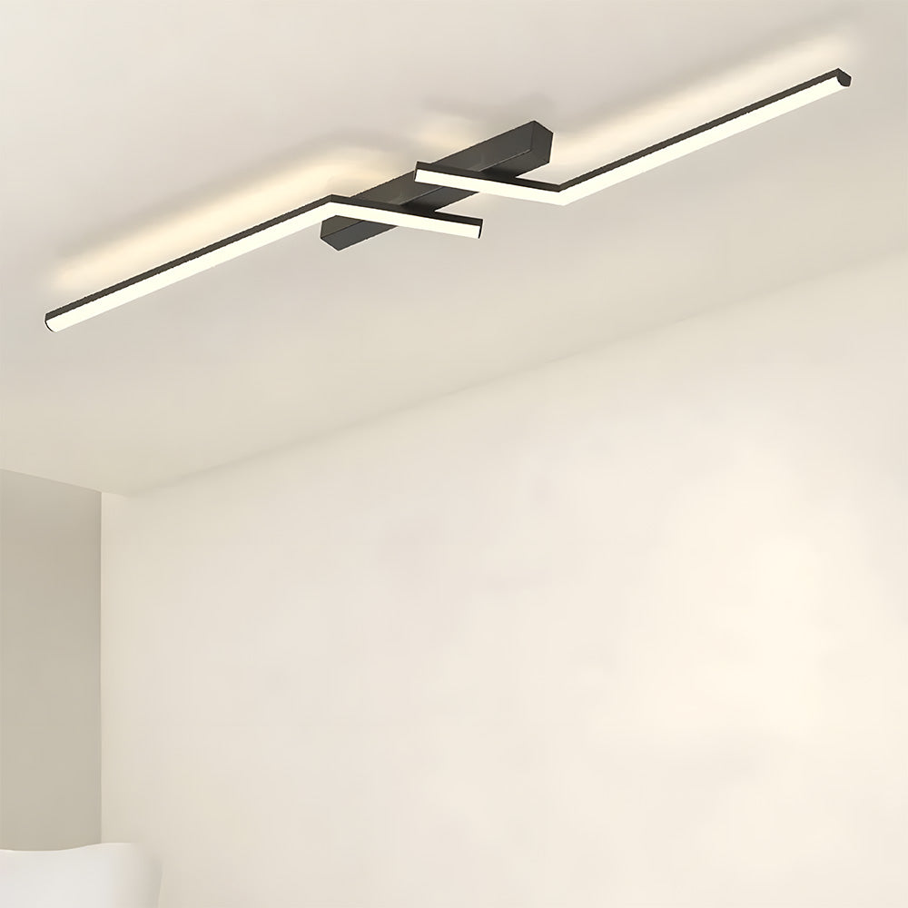 GlanzStreifen: Lampada da soffitto LED allungata semplice – decorativa ed efficiente dal punto di vista energetico per cucina e corridoio