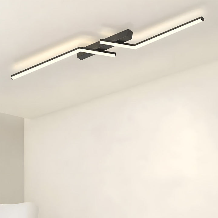 GlanzStreifen: Lampada da soffitto LED allungata semplice – decorativa ed efficiente dal punto di vista energetico per cucina e corridoio