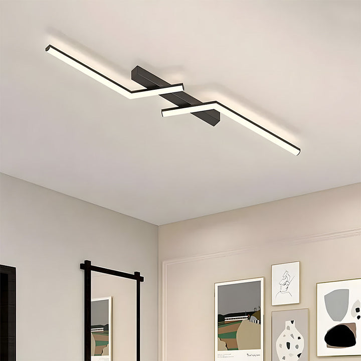 GlanzStreifen: Lampada da soffitto LED allungata semplice – decorativa ed efficiente dal punto di vista energetico per cucina e corridoio