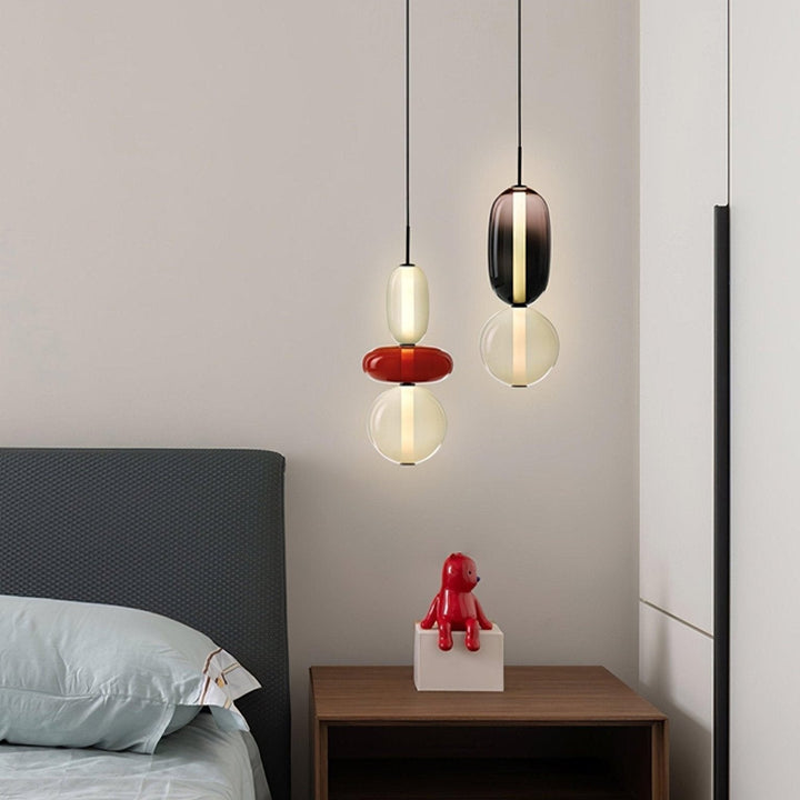 GlasColora: Lampada a Sospensione Colorata in Vetro – Lampada Moderna per Soggiorno e Sala da Pranzo