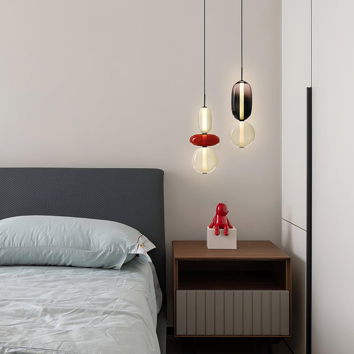 GlasColora: Lampada a Sospensione Colorata in Vetro – Lampada Moderna per Soggiorno e Sala da Pranzo
