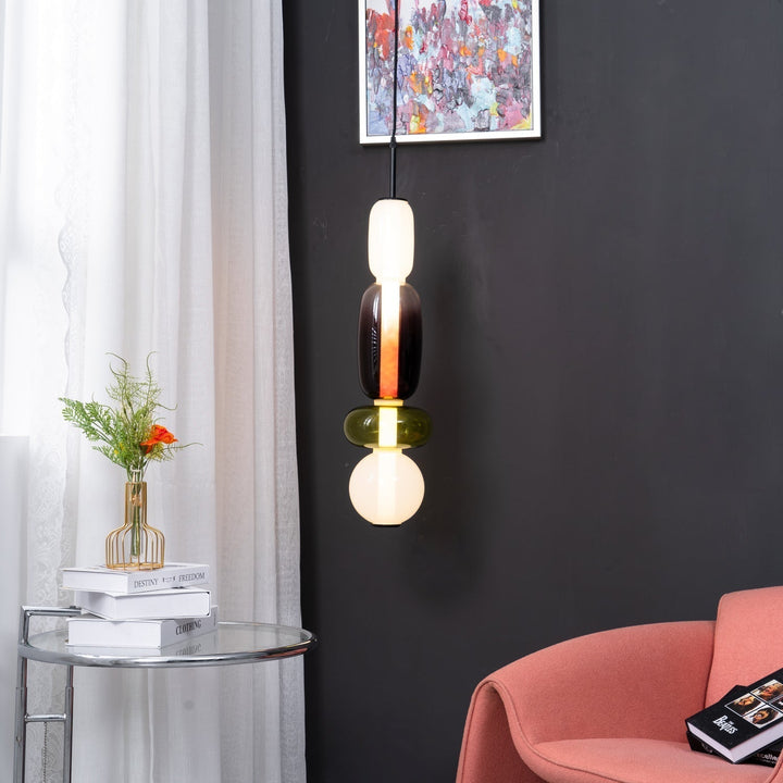 GlasColora: Lampada a Sospensione Colorata in Vetro – Lampada Moderna per Soggiorno e Sala da Pranzo