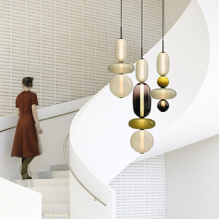 GlasColora: Lampada a Sospensione Colorata in Vetro – Lampada Moderna per Soggiorno e Sala da Pranzo