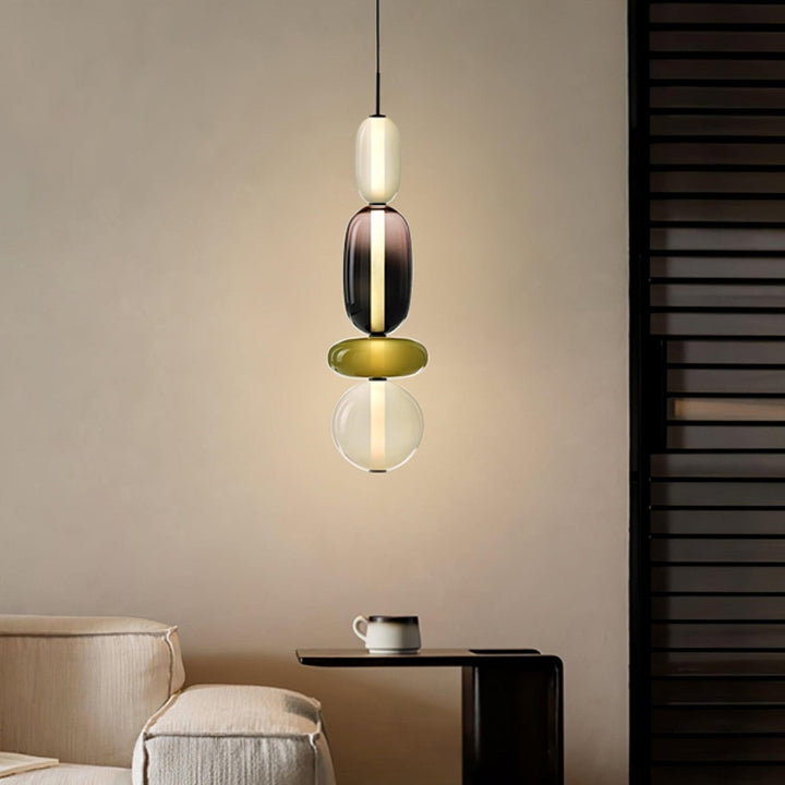 GlasColora: Lampada a Sospensione Colorata in Vetro – Lampada Moderna per Soggiorno e Sala da Pranzo