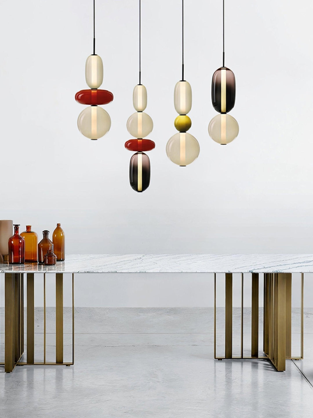 GlasColora: Lampada a Sospensione Colorata in Vetro – Lampada Moderna per Soggiorno e Sala da Pranzo