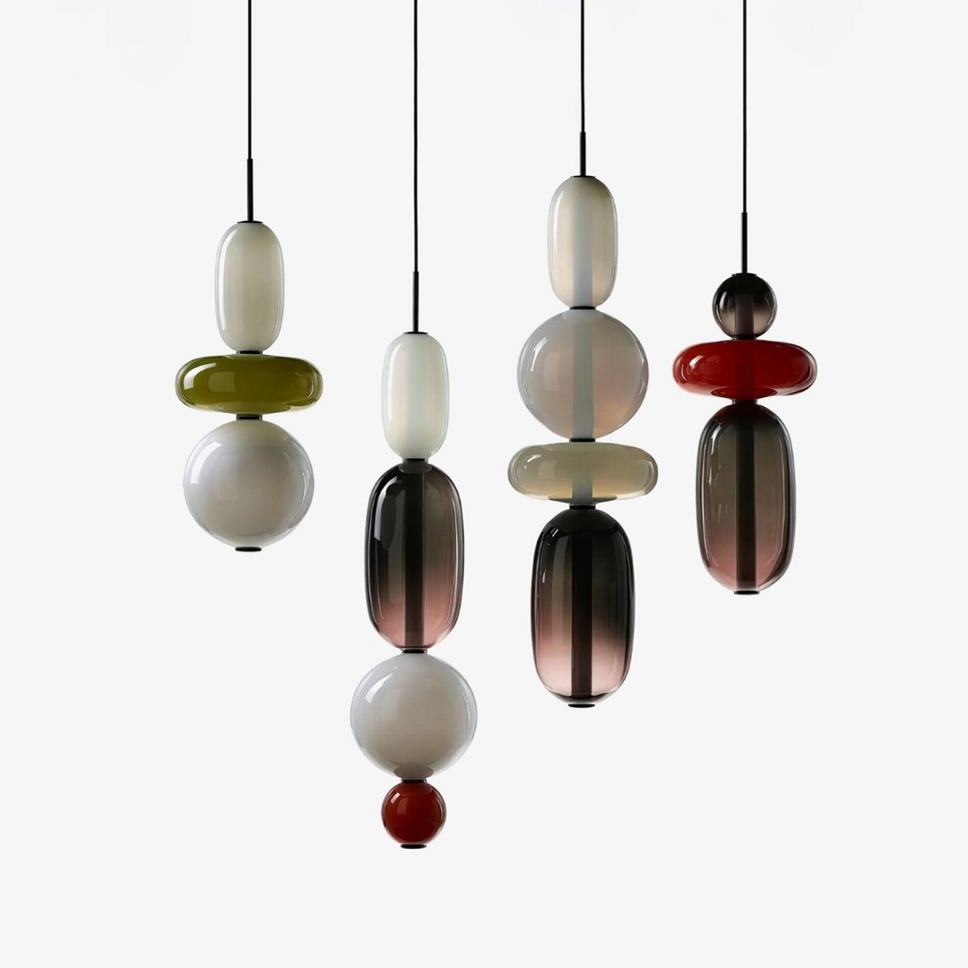GlasColora: Lampada a Sospensione Colorata in Vetro – Lampada Moderna per Soggiorno e Sala da Pranzo