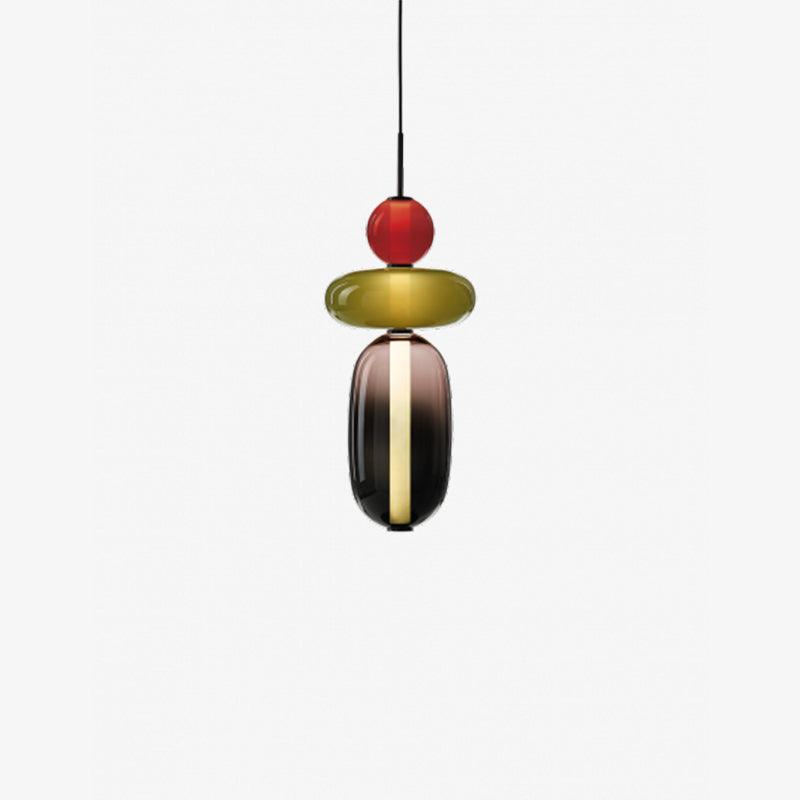 GlasColora: Lampada a Sospensione Colorata in Vetro – Lampada Moderna per Soggiorno e Sala da Pranzo