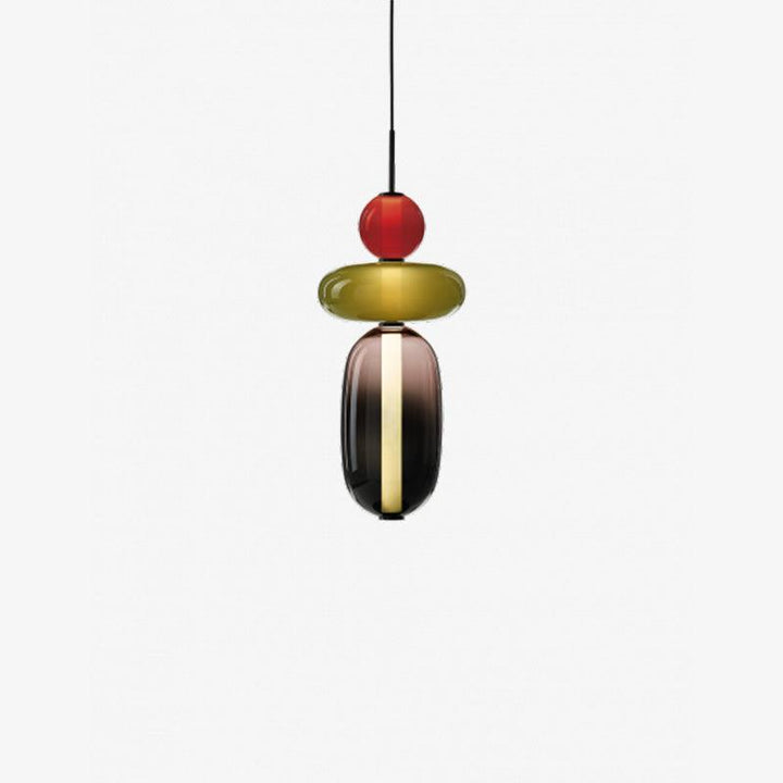 GlasColora: Lampada a Sospensione Colorata in Vetro – Lampada Moderna per Soggiorno e Sala da Pranzo