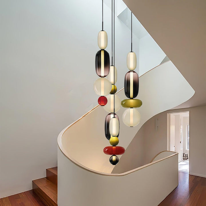 GlasColora: Lampada a Sospensione Colorata in Vetro – Lampada Moderna per Soggiorno e Sala da Pranzo