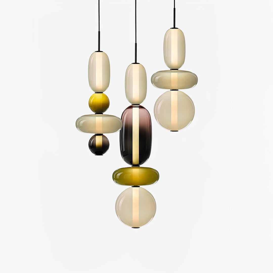 GlasColora: Lampada a Sospensione Colorata in Vetro – Lampada Moderna per Soggiorno e Sala da Pranzo