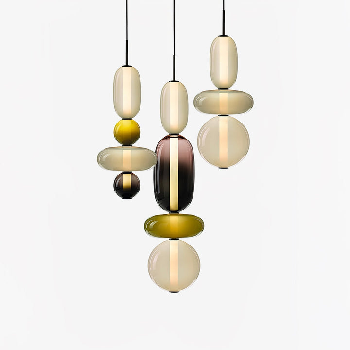 GlasColora: Lampada a Sospensione Colorata in Vetro – Lampada Moderna per Soggiorno e Sala da Pranzo