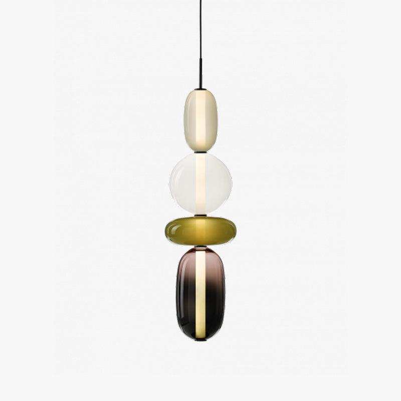 GlasColora: Lampada a Sospensione Colorata in Vetro – Lampada Moderna per Soggiorno e Sala da Pranzo