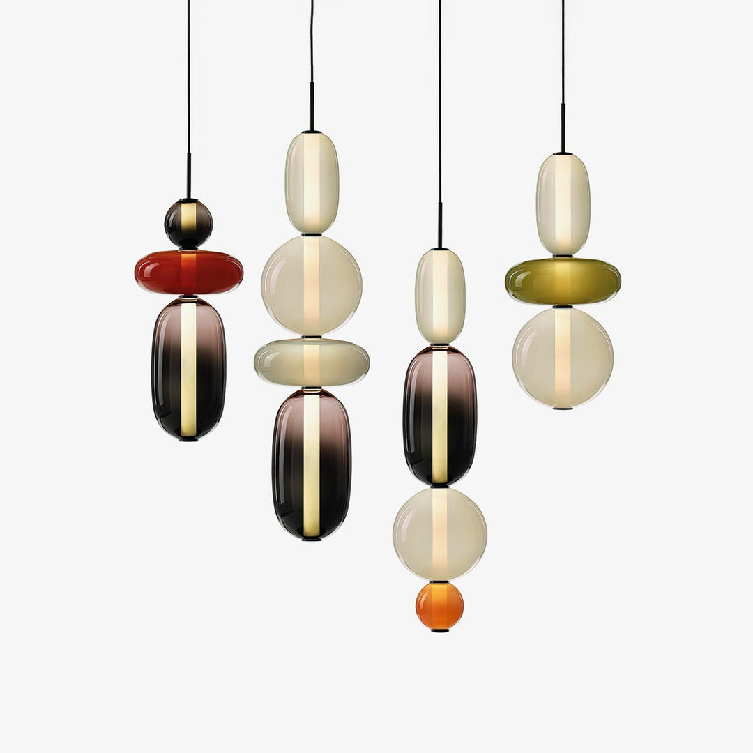 GlasColora: Lampada a Sospensione Colorata in Vetro – Lampada Moderna per Soggiorno e Sala da Pranzo