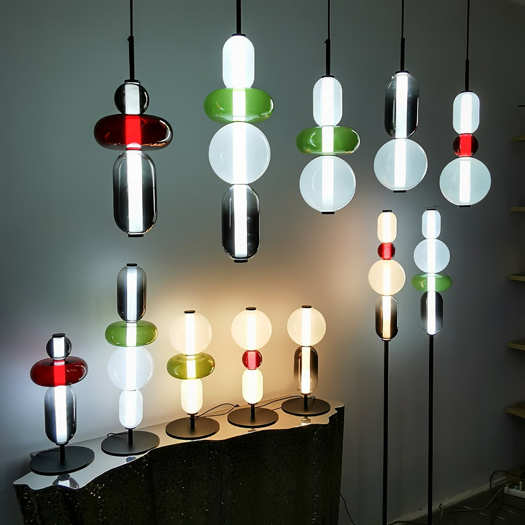 GlasColora: Lampada a Sospensione Colorata in Vetro – Lampada Moderna per Soggiorno e Sala da Pranzo