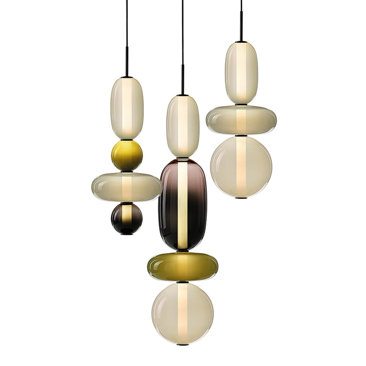 GlasColora: Lampada a Sospensione Colorata in Vetro – Lampada Moderna per Soggiorno e Sala da Pranzo