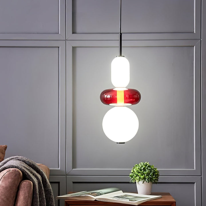 GlasColora: Lampada a Sospensione Colorata in Vetro – Lampada Moderna per Soggiorno e Sala da Pranzo