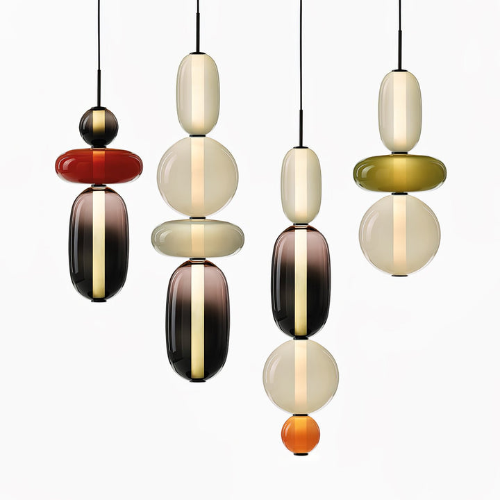 GlasColora: Lampada a Sospensione Colorata in Vetro – Lampada Moderna per Soggiorno e Sala da Pranzo