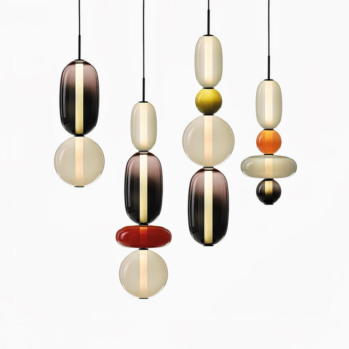 GlasColora: Lampada a Sospensione Colorata in Vetro – Lampada Moderna per Soggiorno e Sala da Pranzo