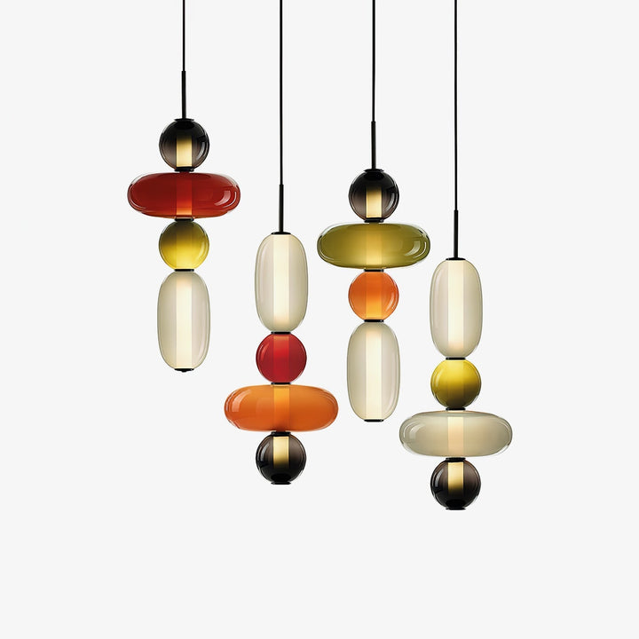 GlasColora: Lampada a Sospensione Colorata in Vetro – Lampada Moderna per Soggiorno e Sala da Pranzo